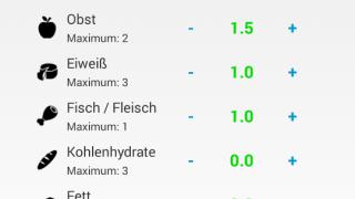 Screenshot von FoodTracker