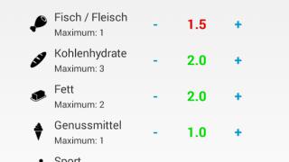 Screenshot von FoodTracker