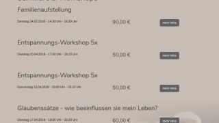 Webseiten Screenshot von Ana Maja