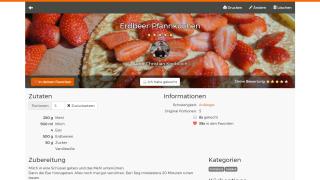 Webseiten Screenshot von cooking4life