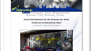 Webseiten Screenshot von Harrys Fahrschule