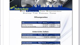 Webseiten Screenshot von Harrys Fahrschule