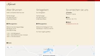 Webseiten Screenshot von Hotel & Gasthof - Alter Brunnen