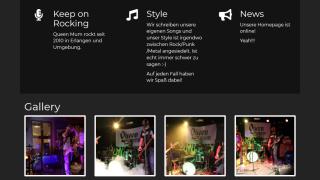 Webseiten Screenshot von Queen Mum Band