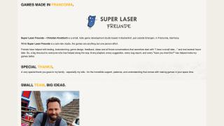 Webseiten Screenshot von Super Laser Freunde